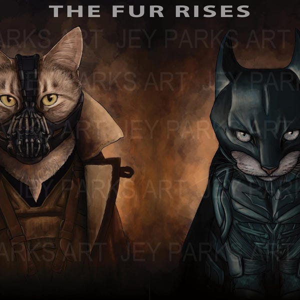 BatCat and Bane Kitty Poster