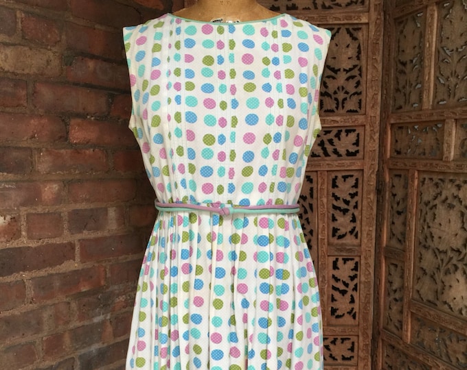 Featured listing image: 1960s Polka Dot Sundress Vintage Swiss Dot