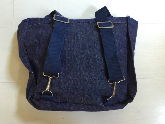 1980s Denim Patchwork Backpack Vintage Deadstock - image 3