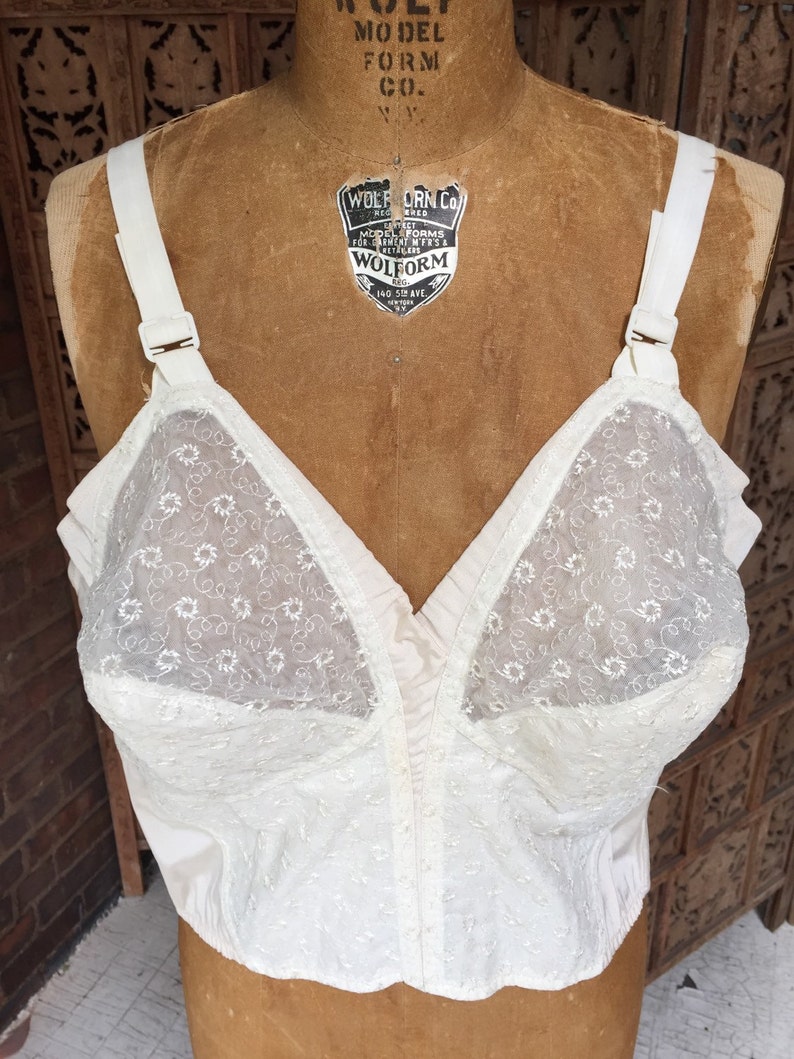 1950s Barbara Lee Bustier Vintage White BraCorset an AMC Fashion Plus Size
