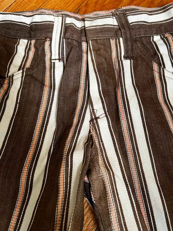 1960s Dude Striped Denim Shorts | Kid’s Size 6 - image 5
