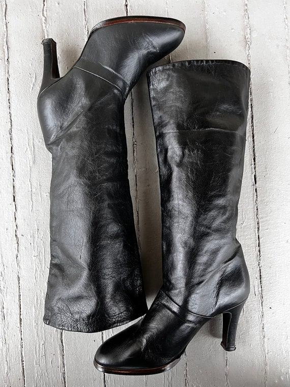 1980s Joyce of California Leather Boots | size 7.… - image 3