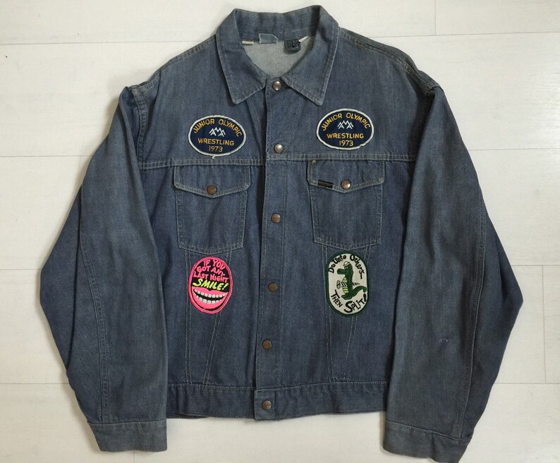 1970s Genuine Roebucks Denim Jacket With Patches Vintage Sears, Roebuck ...