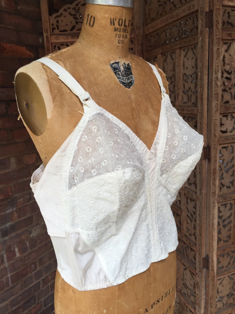 1950s Barbara Lee Bustier Vintage White BraCorset an AMC Fashion Plus Size