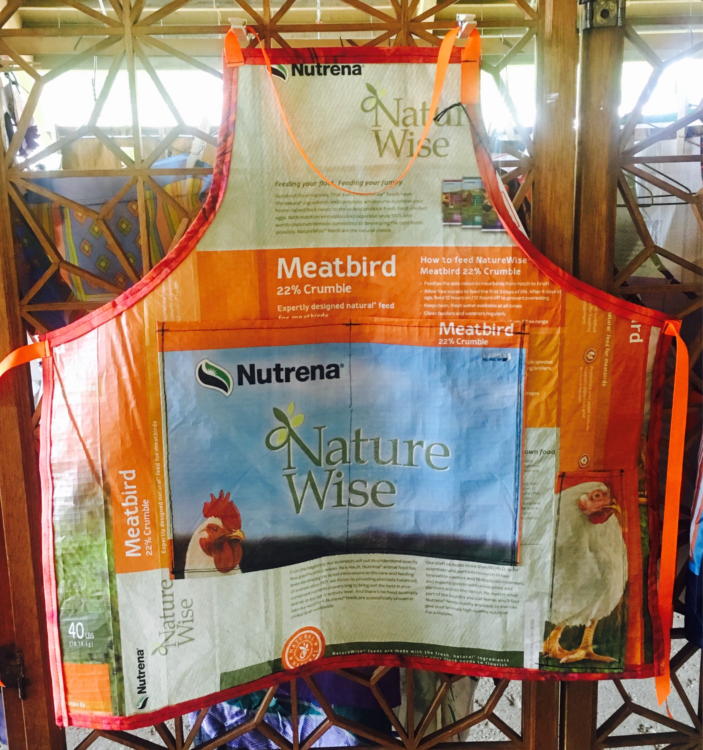 Recycled Feed Bag Apron With Pockets and Glasses Loop Free Shipping Etsy