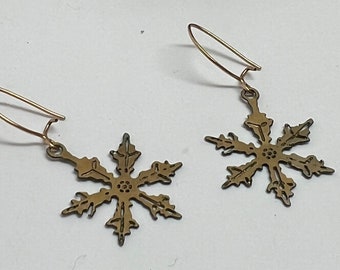 Vintage metal snowflakes cut out metal