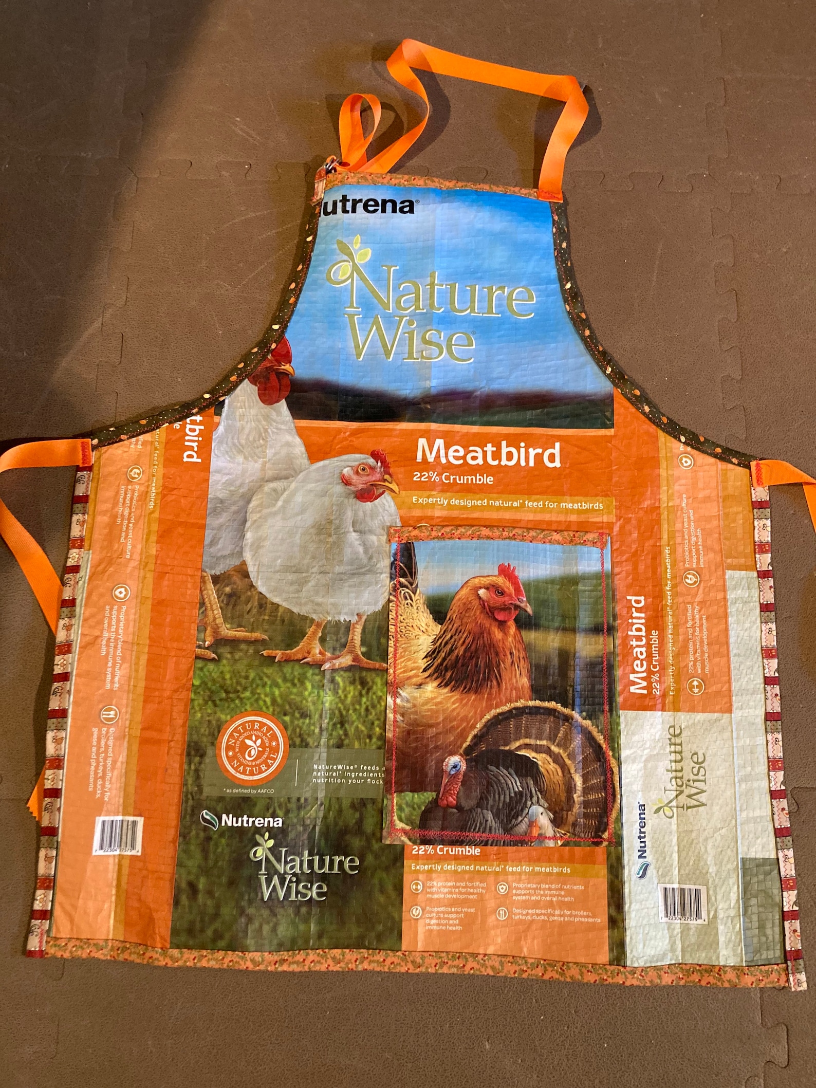 Recycled Feed Bag Apron With Pockets and Glasses Loop Free Shipping Etsy