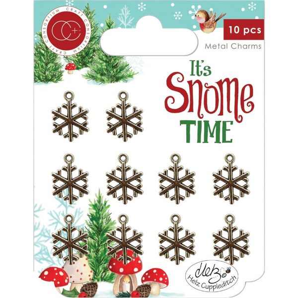 Snowflake CHARMS, Metal Snowflake Charms, Craft Consortium, It's Snome Time, Snowflake Trinkets, Little Snowflakes, Christmas Charms