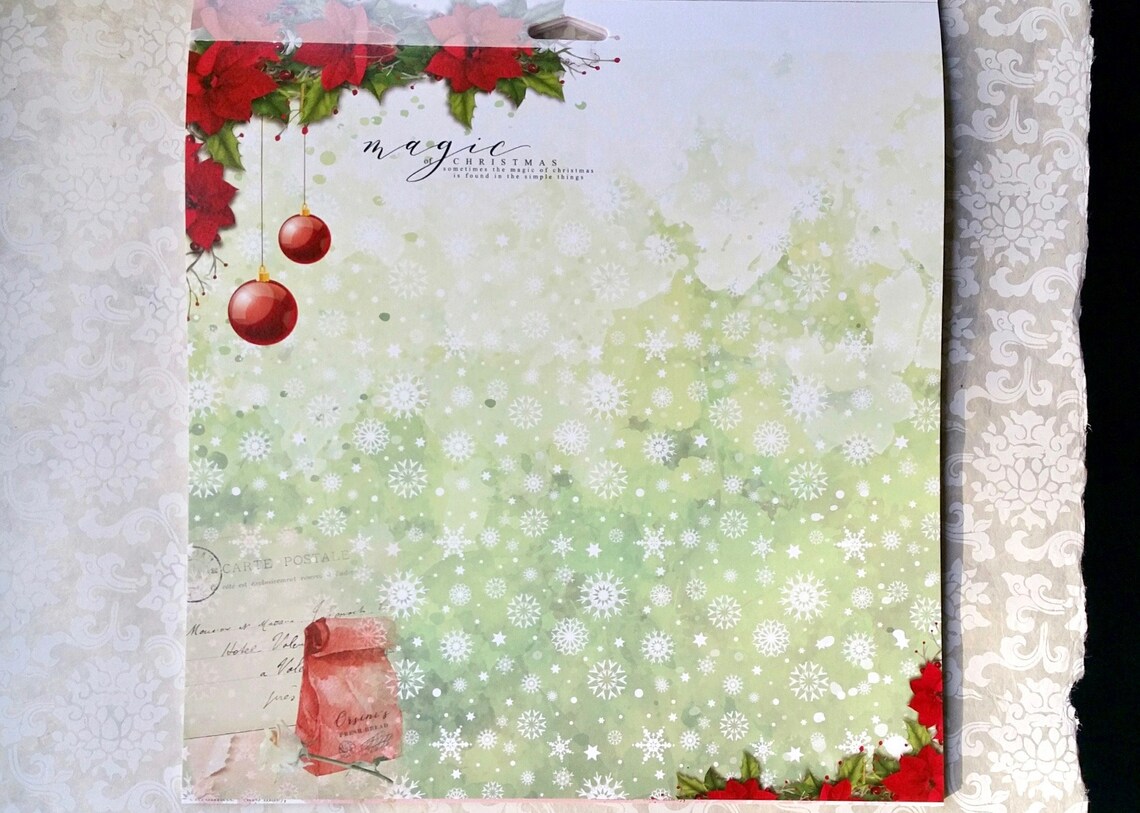 Vintage Christmas CARD STOCK Christmas Cardstock Christmas Etsy