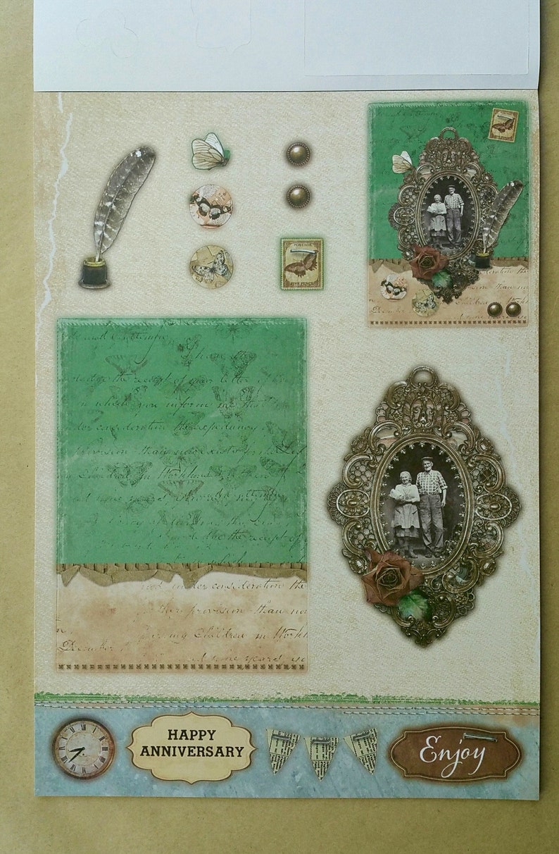 VINTAGE DIE CUTS Vintage Photo Die Cuts Card Making Kit Etsy