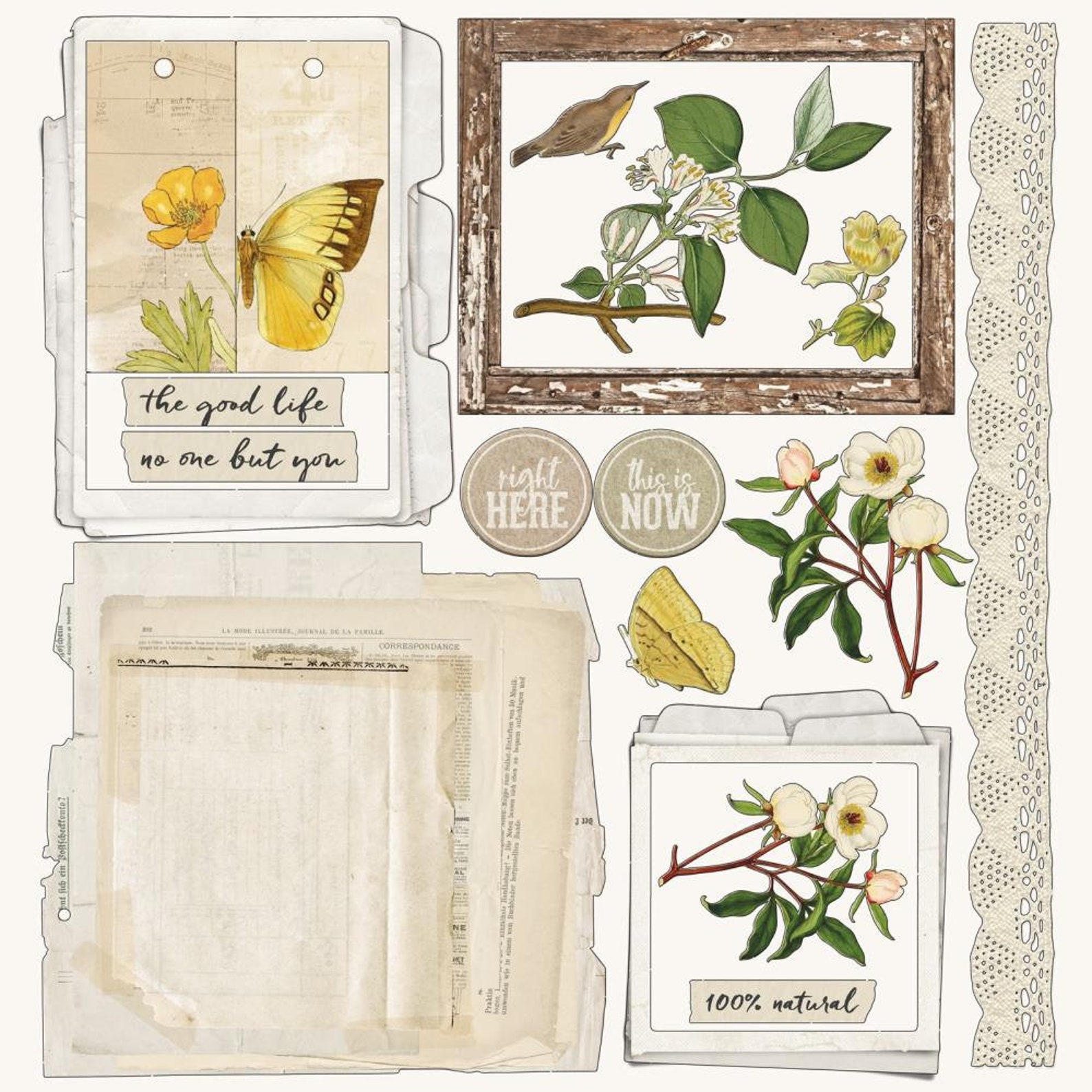 Natural CARD STOCK 49 and Market Vintage Artistry Everyday Etsy
