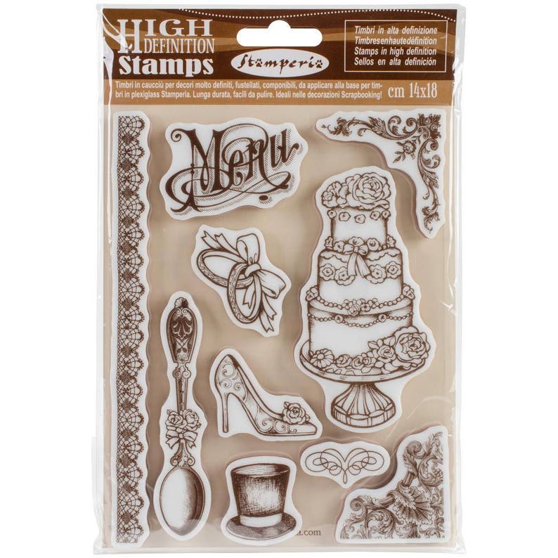 WEDDING STAMPS Stamperia Stamps Wedding Cling Stamps Etsy