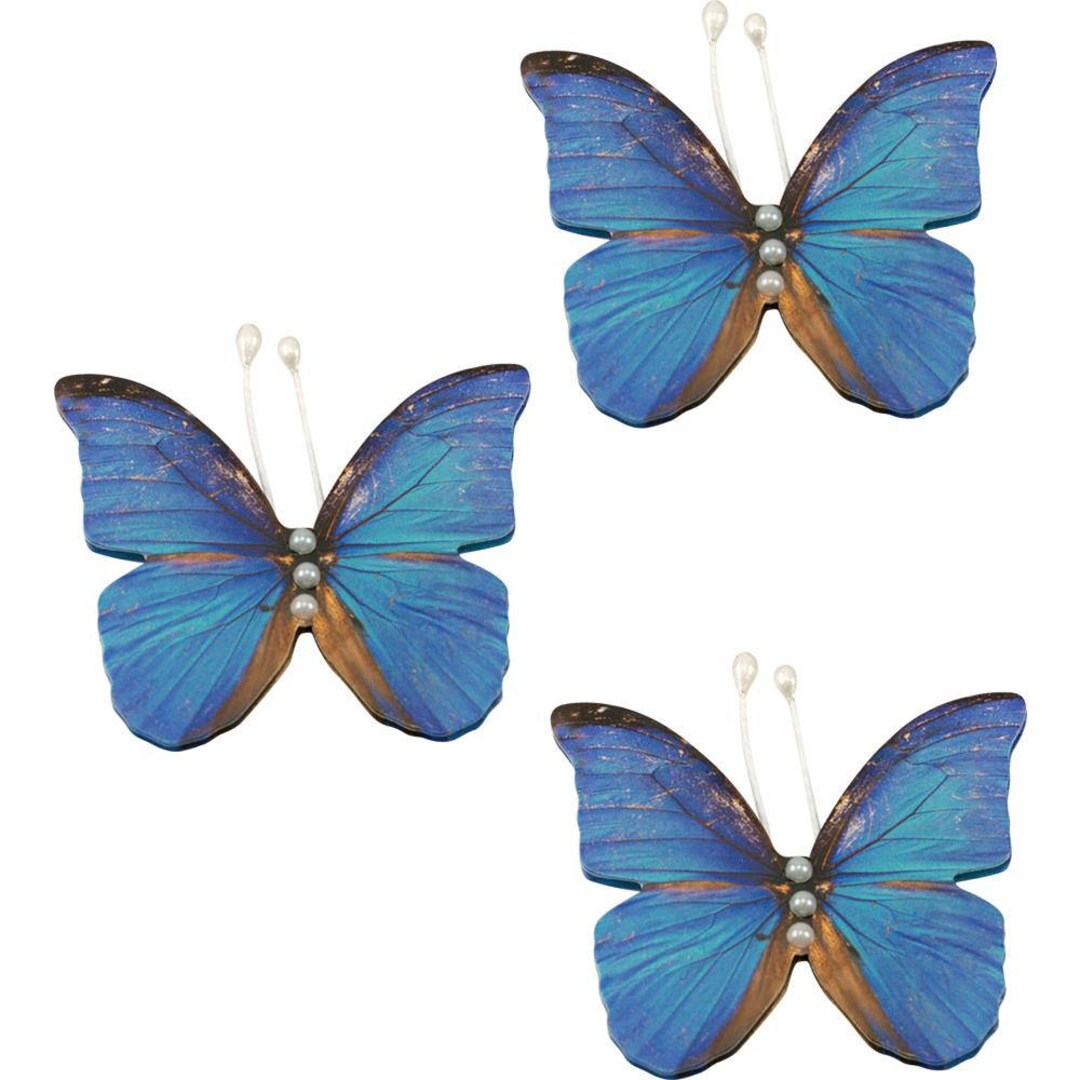 Butterfly STICKERS Butterfly 3D Stickers Blue Butterflies Etsy