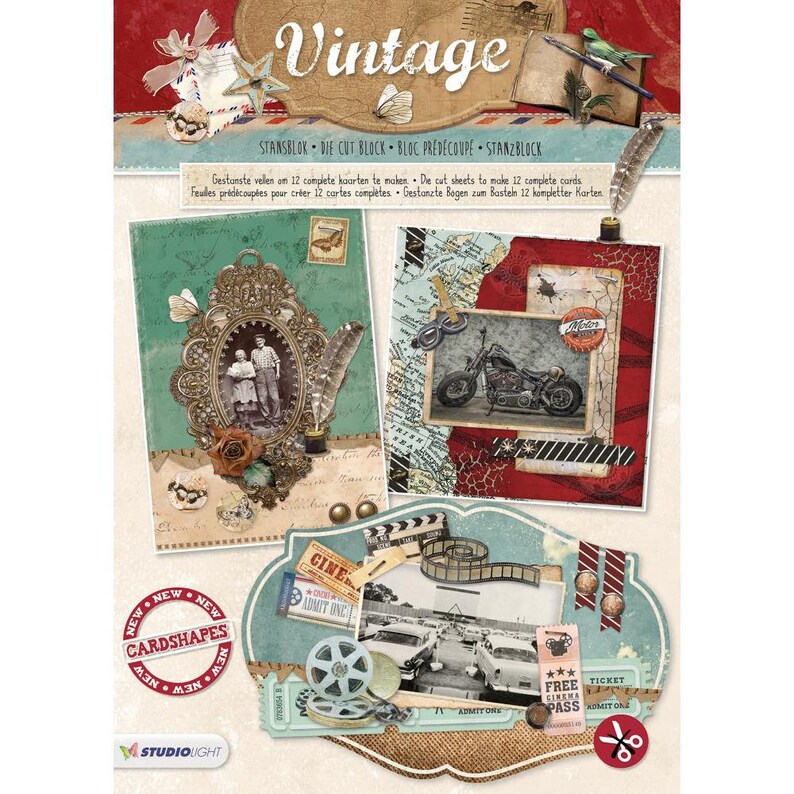 VINTAGE DIE CUTS Vintage Photo Die Cuts Card Making Kit Etsy