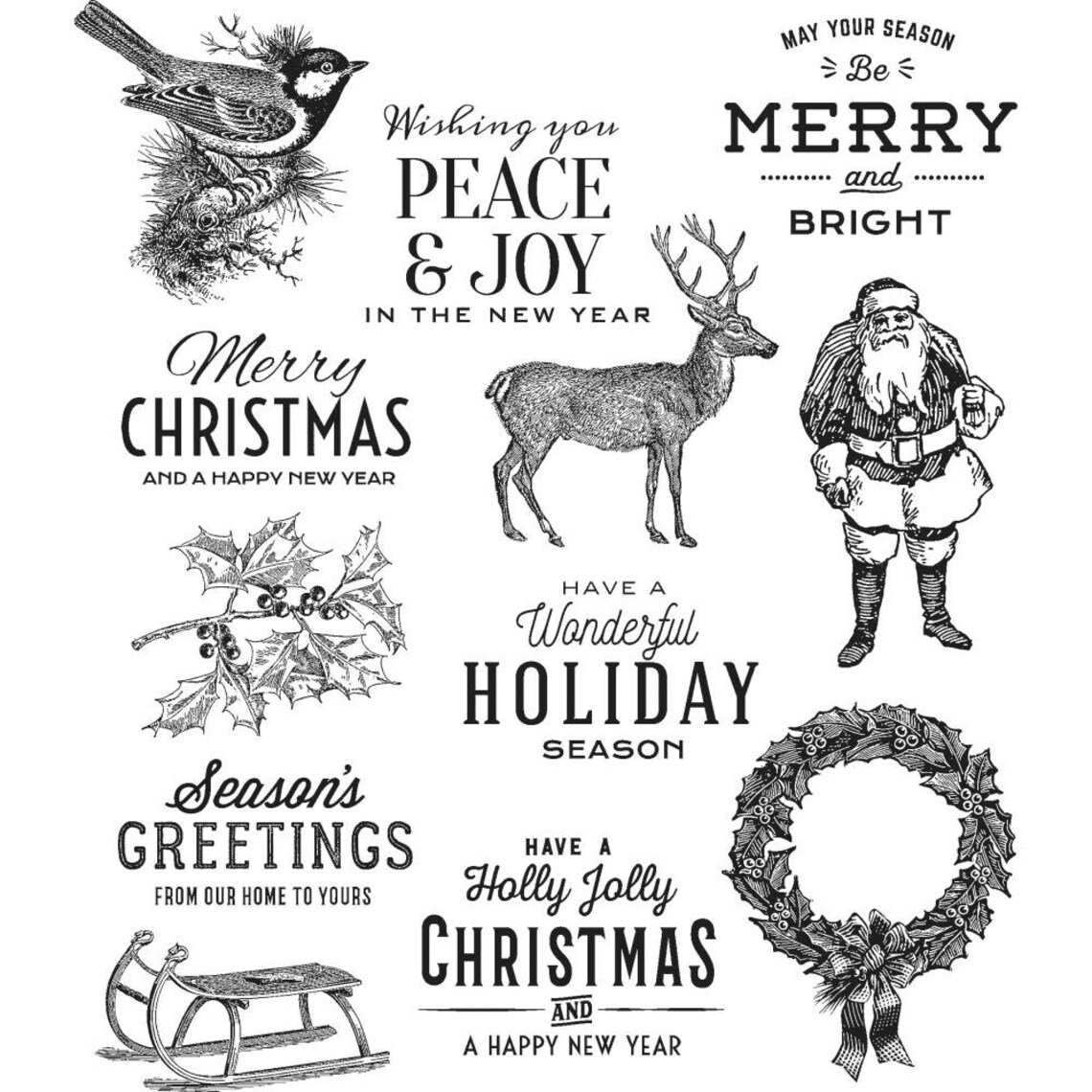 CHRISTMAS STAMPS Tim Holtz Christmas Stamps Christmas Etsy