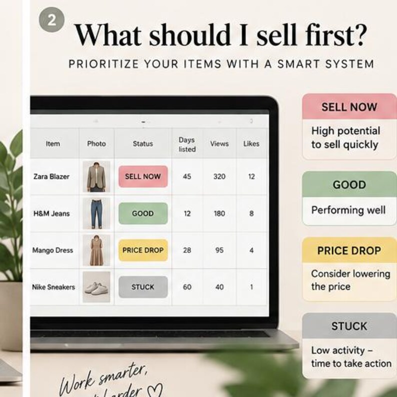 Vinted Reseller Spreadsheet | Inventory, Profit & Pricing Tracker ...