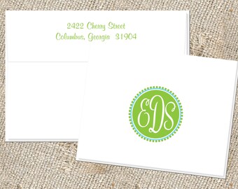 Classic Monogram Stationery - 25 notes & envelopes