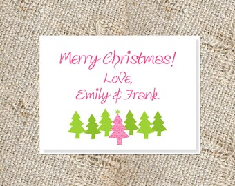 Personalized Christmas Gift Tags - Holiday Enclosure Cards, Set of 25