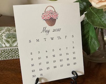 Desktop Calendar 2027, Desk Calendar 2027, 2027 Desk Calendar, Desktop Calendar 2027; Small Calendar 2027; Refill calendar 2027