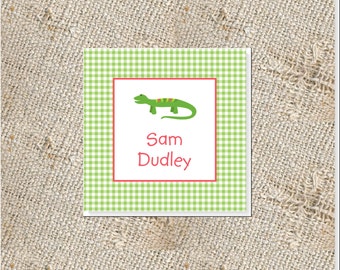 Children's Personalized Gift Cards -  25 cards; Gift Enclosures for Kids; Lizard Gift Tags;  Gift Cards for Boys