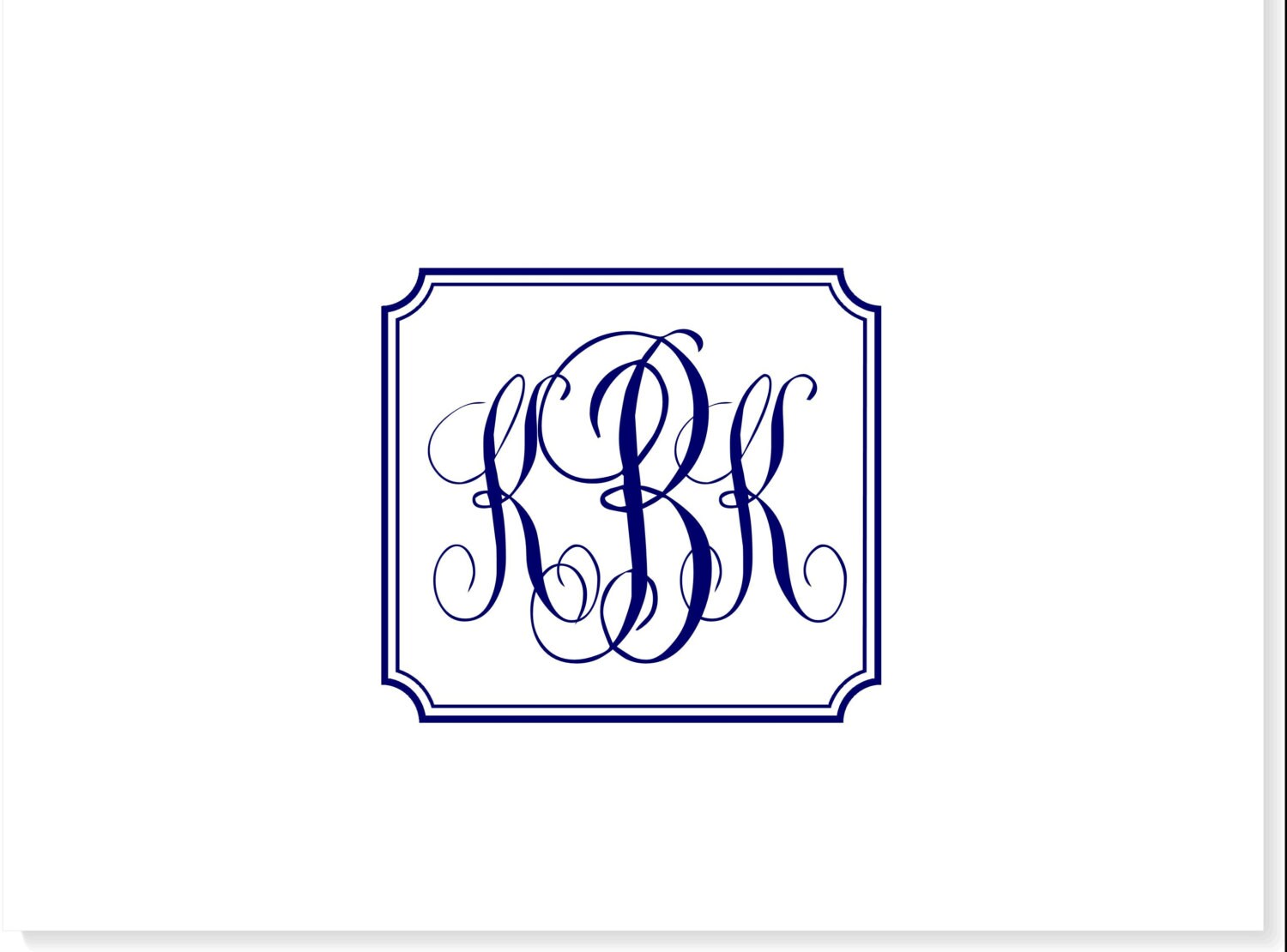Classic Script Monogram Stationery - 25 Notes & Envelopes - Etsy