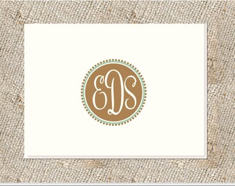 Classic Monogram Stationery - 25 notes & envelopes