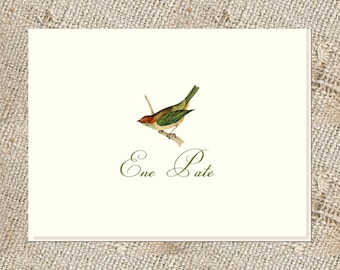 Bird Lover Stationery - 25 folded notes & envelopes; Personalized Bird Notes; Personalized Stationery;  Bird Stationery and Envelopes