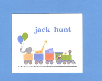 Personalized Train Gift Cards for Boys, Birthday Party Favors