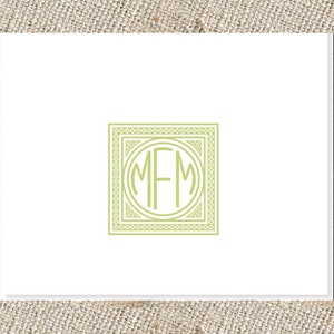 Monogrammed Stationery 25 folded notes & envelopes image 1