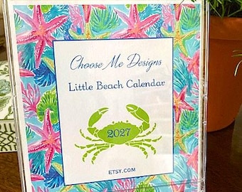 Beach Refill Calendar 2027,  Beach Calendar 2027, 2027 Desk Calendar, Desktop Calendar 2027; Small Calendar; Refill Calendar 2027