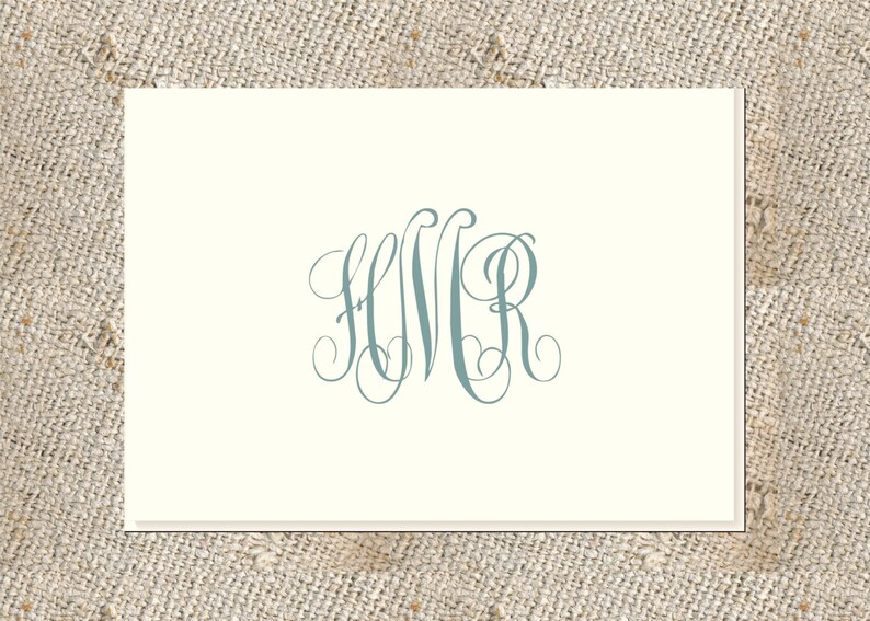 Classic Script Monogram Stationery 25 Notes & Envelopes Etsy