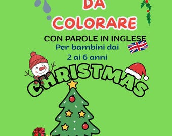 Libro da colorare " Christmas vol.4 con parole in inglese