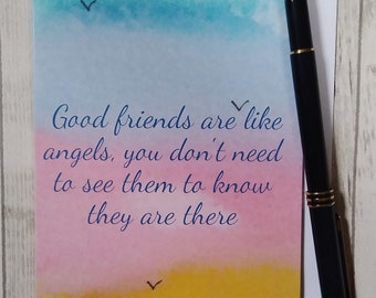 Good friends card. Thinking of you card. Friends card. (Printed)