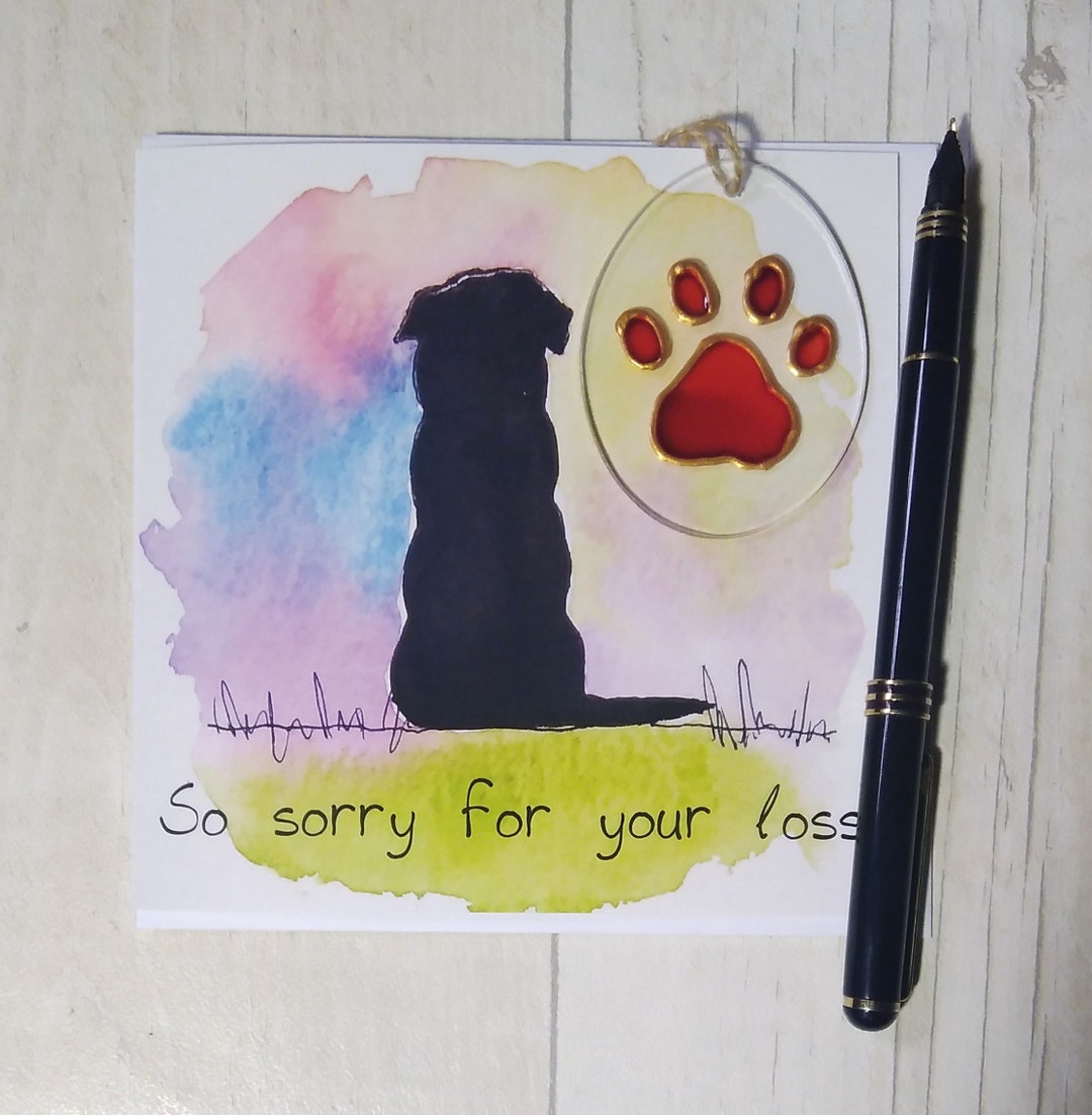 Rottweiler Memories Sympathy Card. Printed Card and Sun Catcher Gift ...