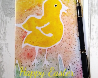 Easter Chicken card. Easter card. Easter chick. Happy Easter card.