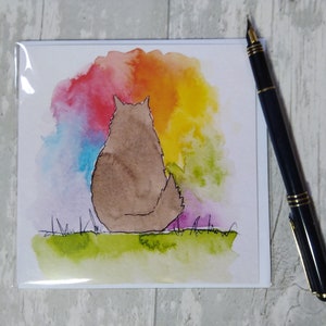 Maine Coon sympathy card (printed) Cat sympathy card, Maine Coon loss card, Cat loss card, pet loss card, Cat memorial.
