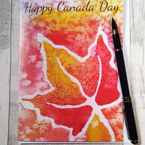 Carte de la fête du Canada. Carte feuille d'érable. canadienne. Carte de fête canadienne.