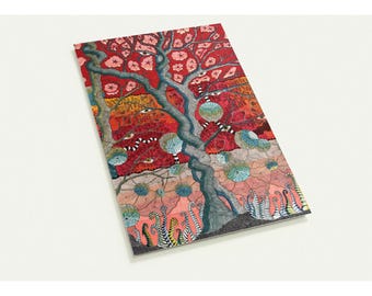 Juego de postales del Árbol Tántrico, Paquete de 10 postales de arte espiritual, Tarjetas de meditación psicodélica, Estampado del Árbol Serpiente Kundalini, Papelería bohemia