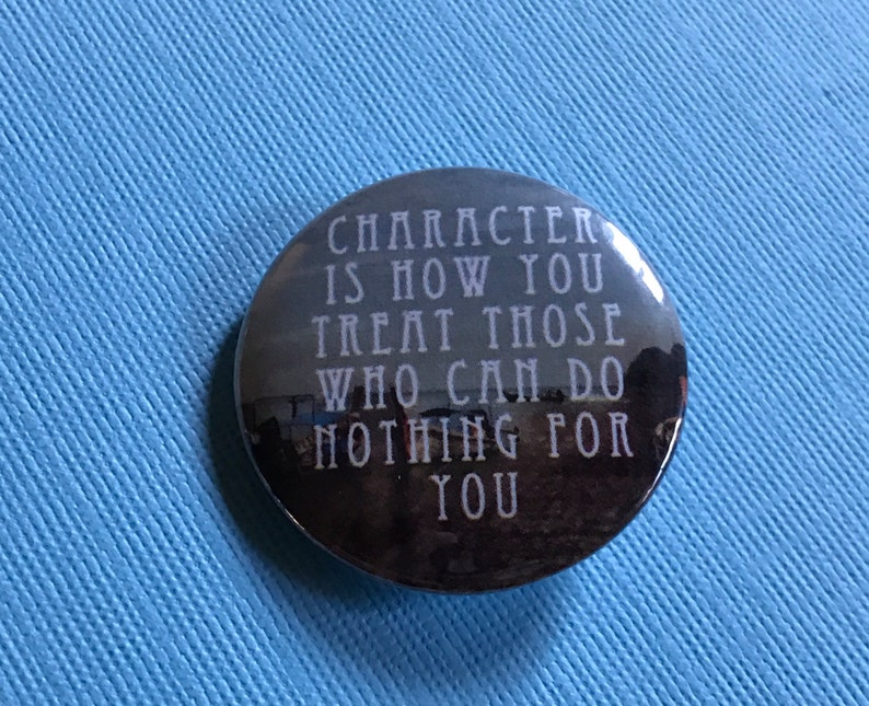 Character Definition Pinback Button Kindness Keychain Love Etsy