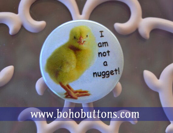 Vegetarian Pinback Button I Am Not A Nugget Vegan Magnet Vegan Button Vegetarian Keychain Chicken Pin Tofu Health Food Cute Buttons - 