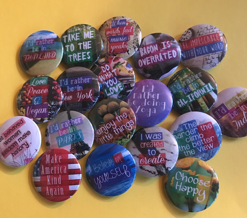 Custom Pinback Buttons Wholesale Backpack Pins on Sale Etsy