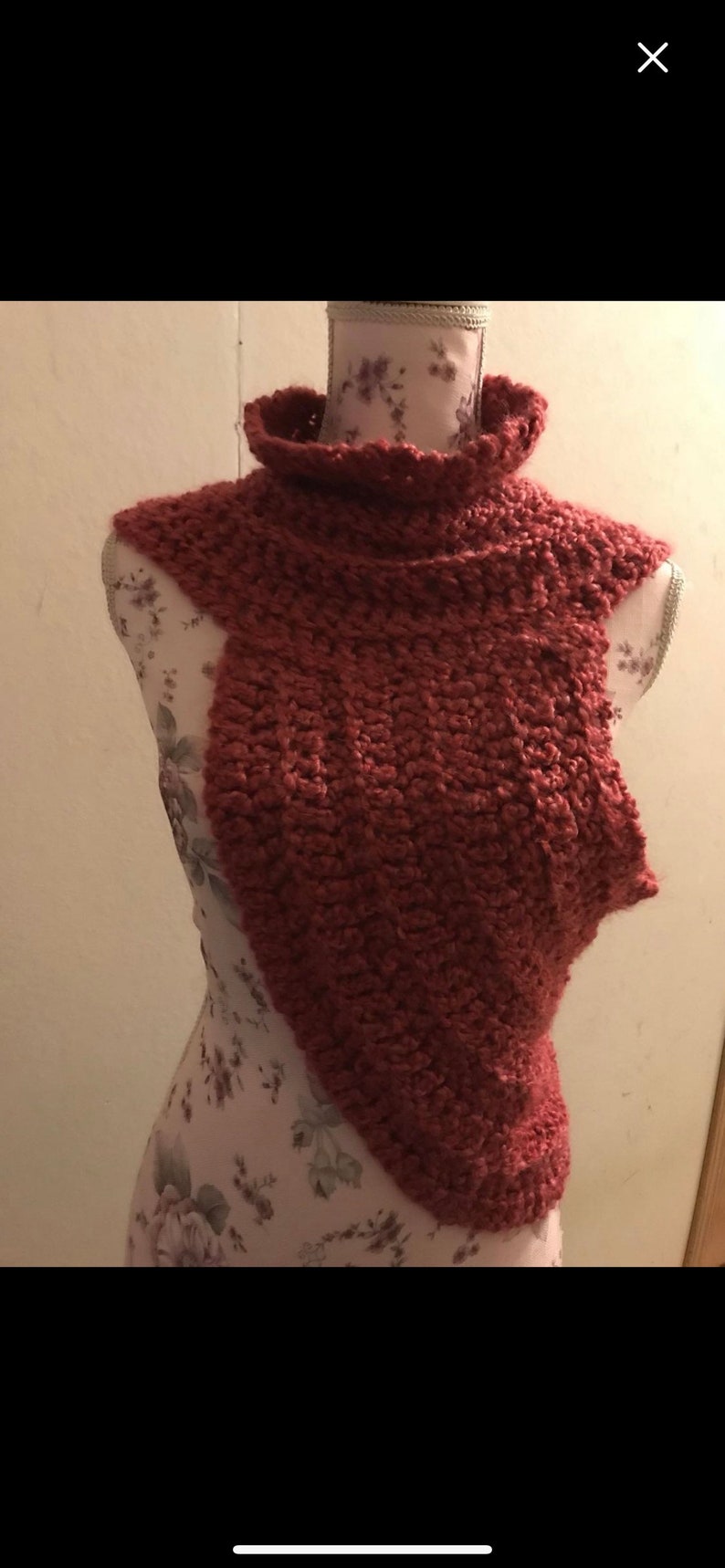 Crochet Katniss from hunger games inspired one shoulder vest.