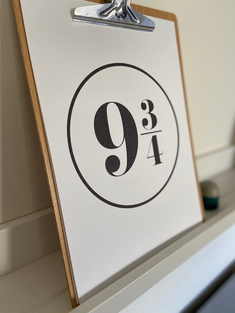 Platform 9 3/4 platform 934 Harry Potter A4 A5 print | Etsy