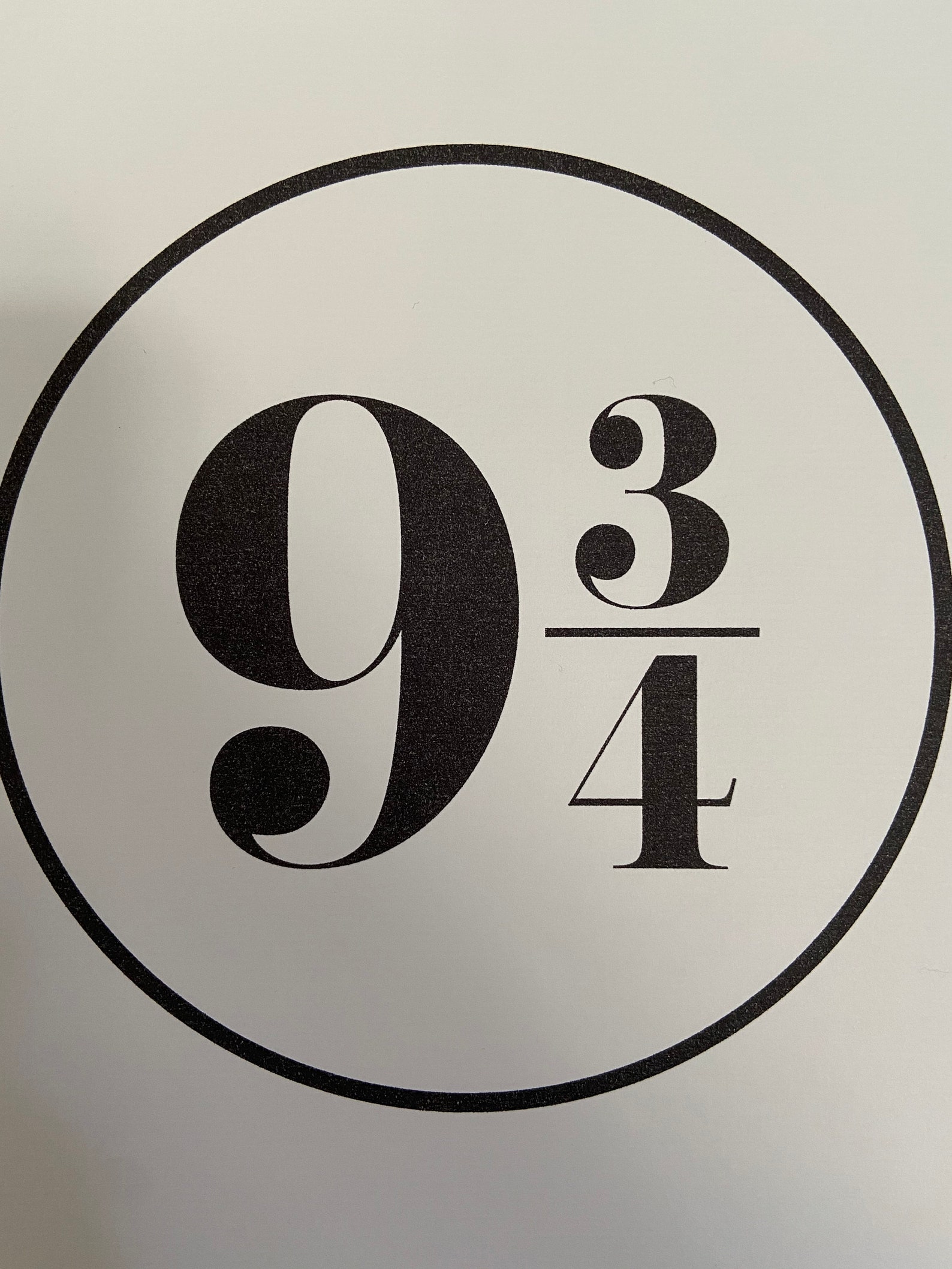Platform 9 3/4 platform 934 Harry Potter A4 A5 print | Etsy