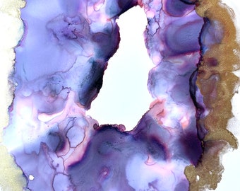 E G G P L A N T   Alcohol Ink Crystal Geode Art, Geode Art, Crystal Art, Abstract Glam