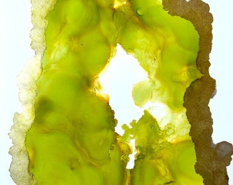 C I T R U S (3)   Alcohol Ink Crystal Geode Art, Geode Art, Crystal Art, Abstract Glam