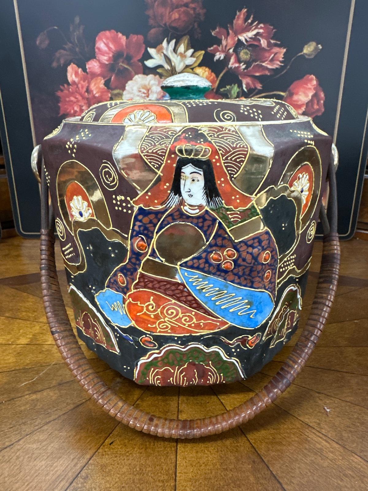 Antique Japanese Biscuit Jar - Etsy
