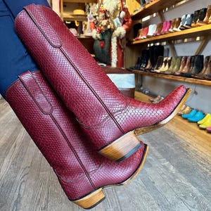 New Handmade Pure Snake Leather Western Cowboy Boot For Men
