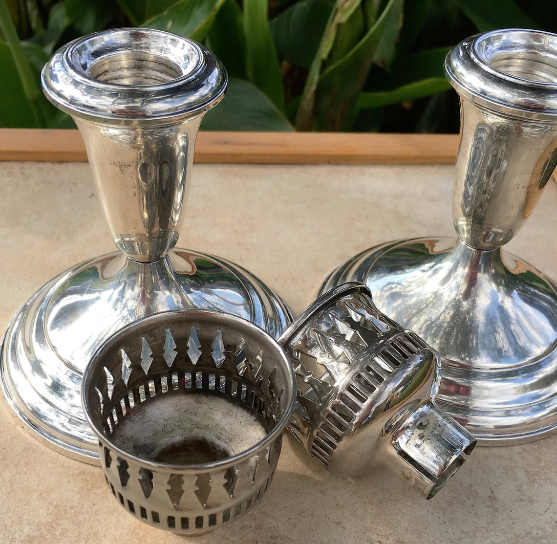 Pair of Towle Sterling Candle Holders Weighted & Reinforced Etsy