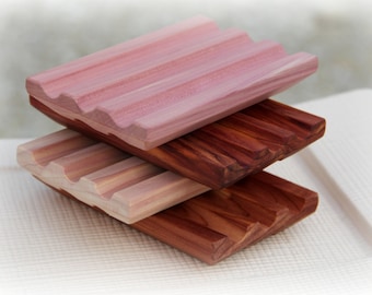 EASTERN CEDAR  - wooden soap DECK - Handcrafted Soap Holder Dish